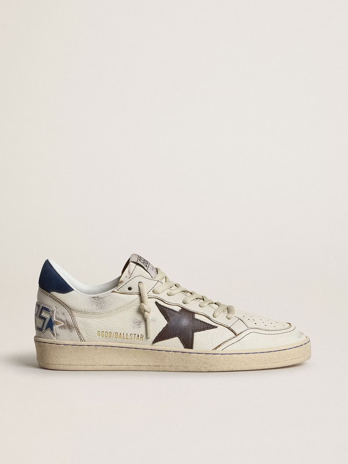 1 Ball Star with black star and blue suede heel tab - Image 1