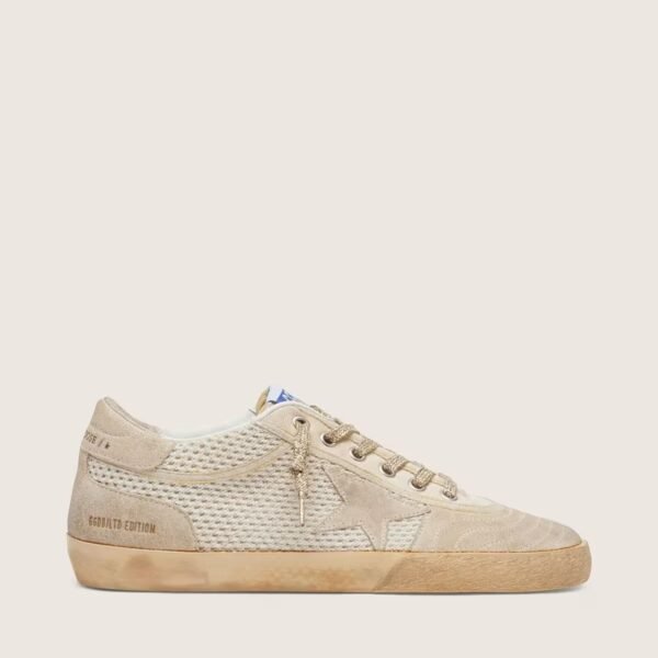 Golden Goose Super-Star LAB in mesh with beige suede star