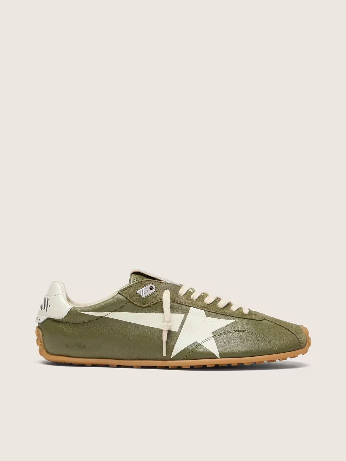 1 Marathon Speed in olive-green leather with cream star - Image 1