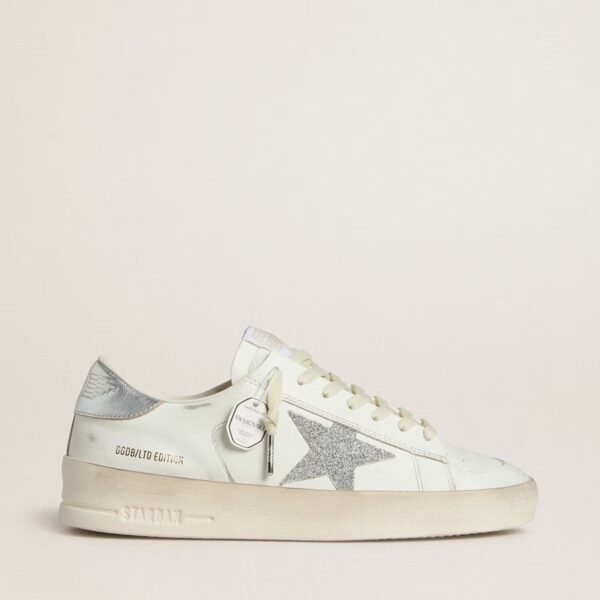 Stardan LTD with Swarovski crystal star and metallic leather heel tab