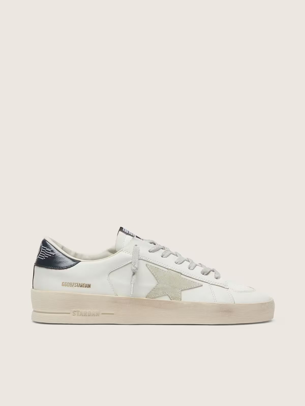 1 Stardan with star in ice-gray suede and blu-navy heel tab - Image 1