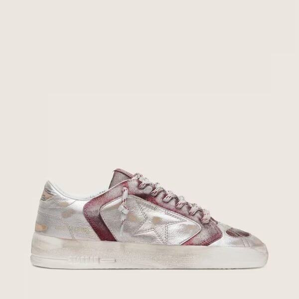 Stardan LAB in burgundy and silver leather and glitter