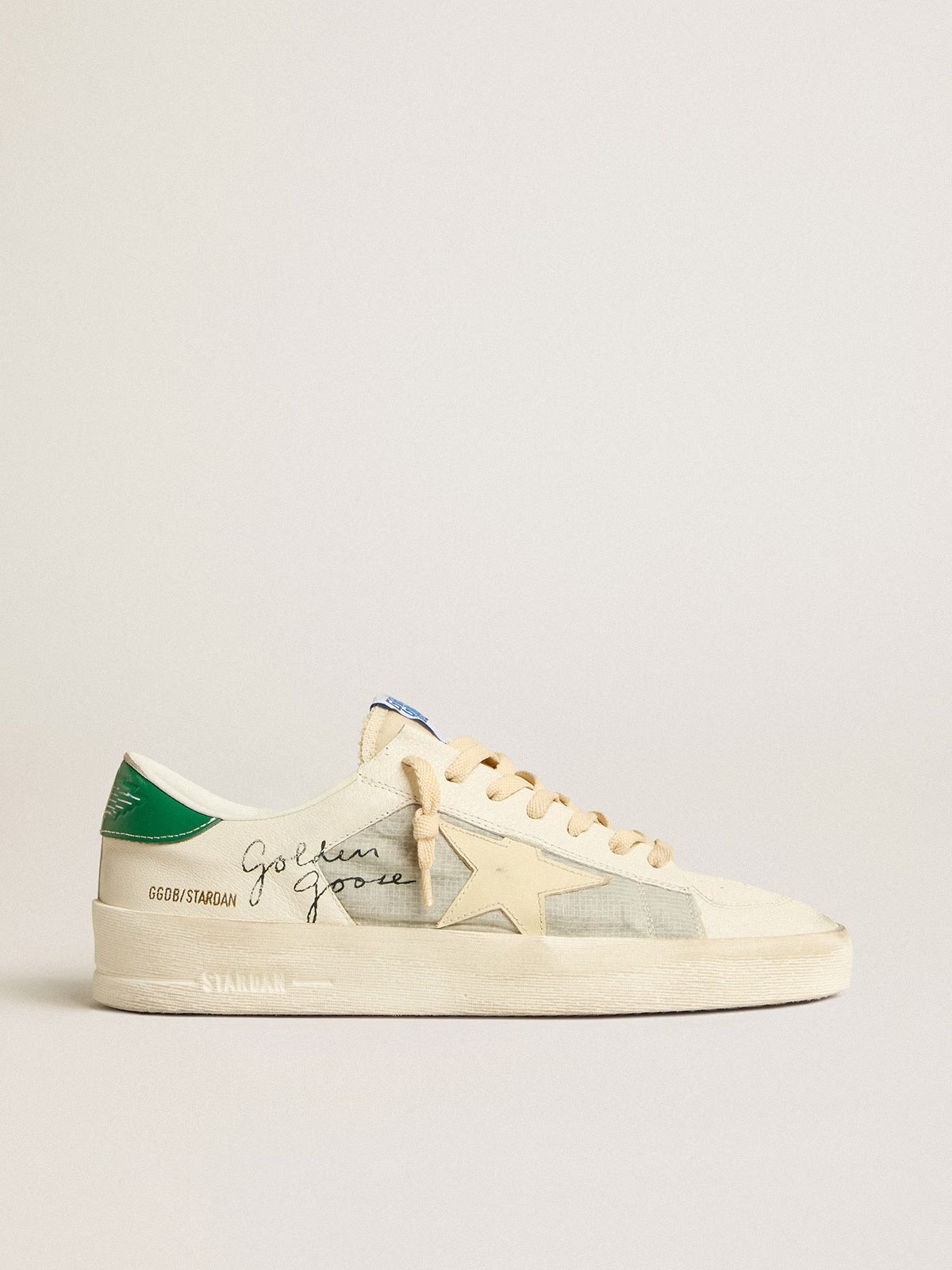 1 Stardan in white nappa leather with cream-colored leather star - Image 1
