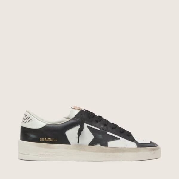 Stardan in white and black leather