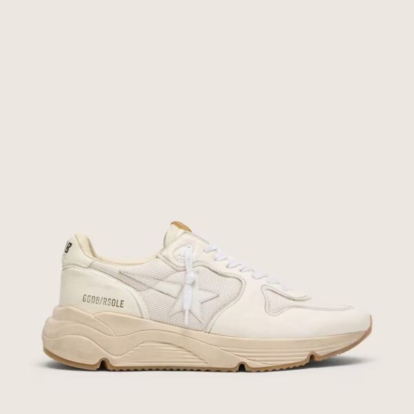 Running Sole in mesh and white nappa
