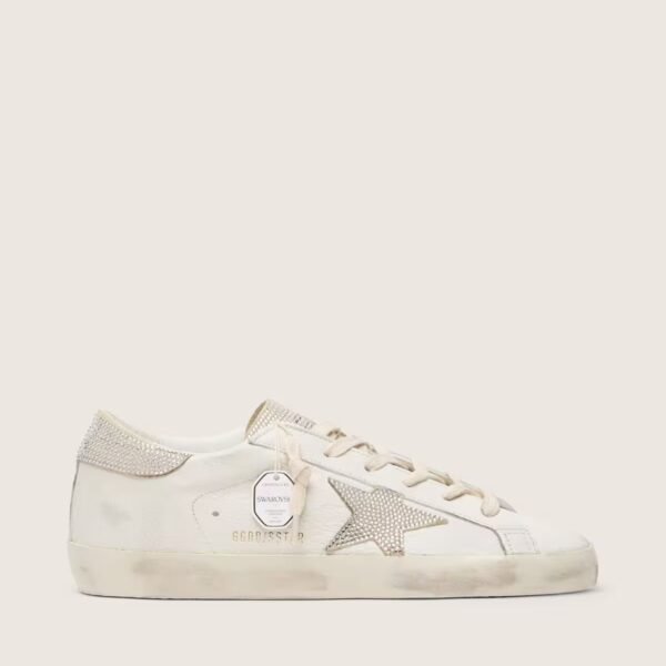 Golden Goose Super-Star in nappa leather with Swarovski crystal star and heel tab