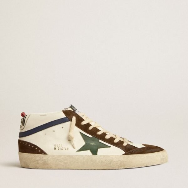 Mid Star with green leather star and blue leather flash
