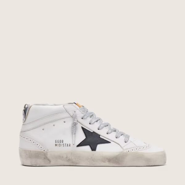 Mid Star with laminated heel tab and glitter laces