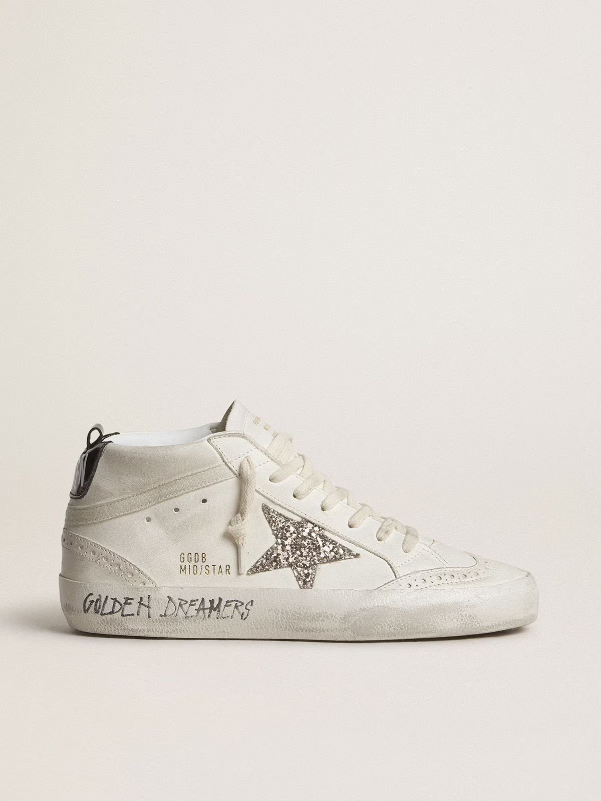 1 Mid Star with silver glitter star and black laminated heel tab - Image 1