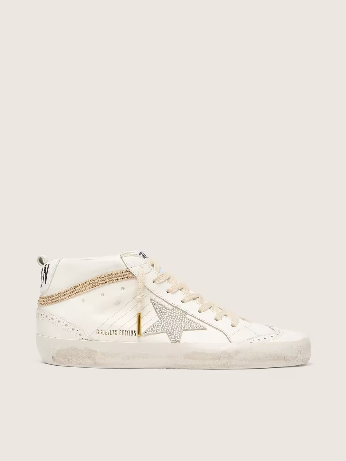 1 Mid Star with star and heel tab in suede with Swarovski crystals - Image 1
