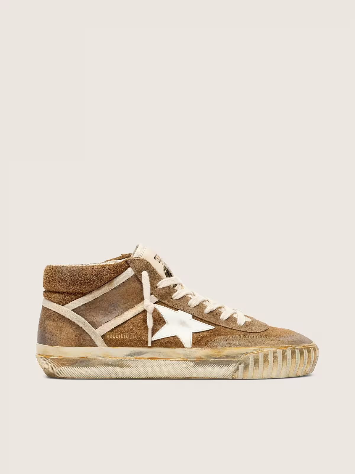 1 Mid Star LAB in rust-colored suede with a white leather star - Image 1