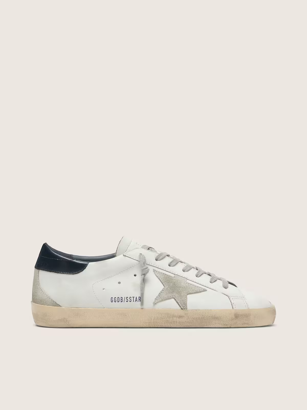 1 Golden Goose Super-Star with black heel tab and metal stud lettering - Image 1