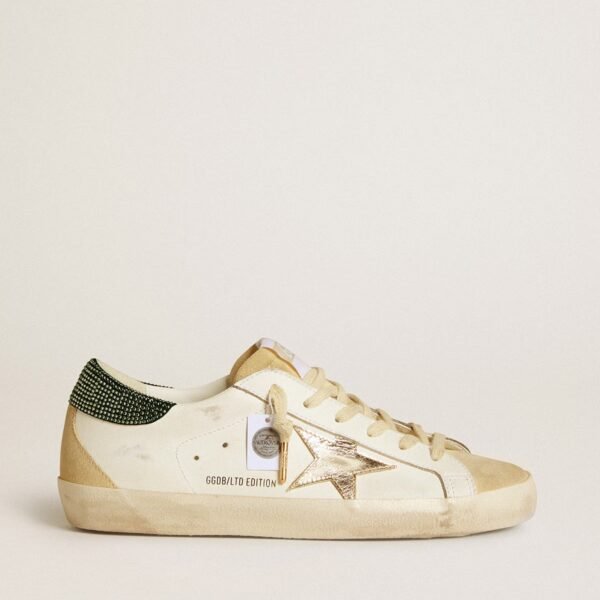 Golden Goose Super-Star LTD with leather star and Swarovski crystals heel tab