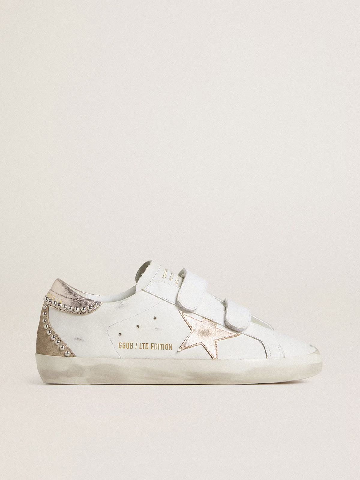 1 Golden Goose Old School LTD with rose gold metallic leather star and heel tab - Image 1