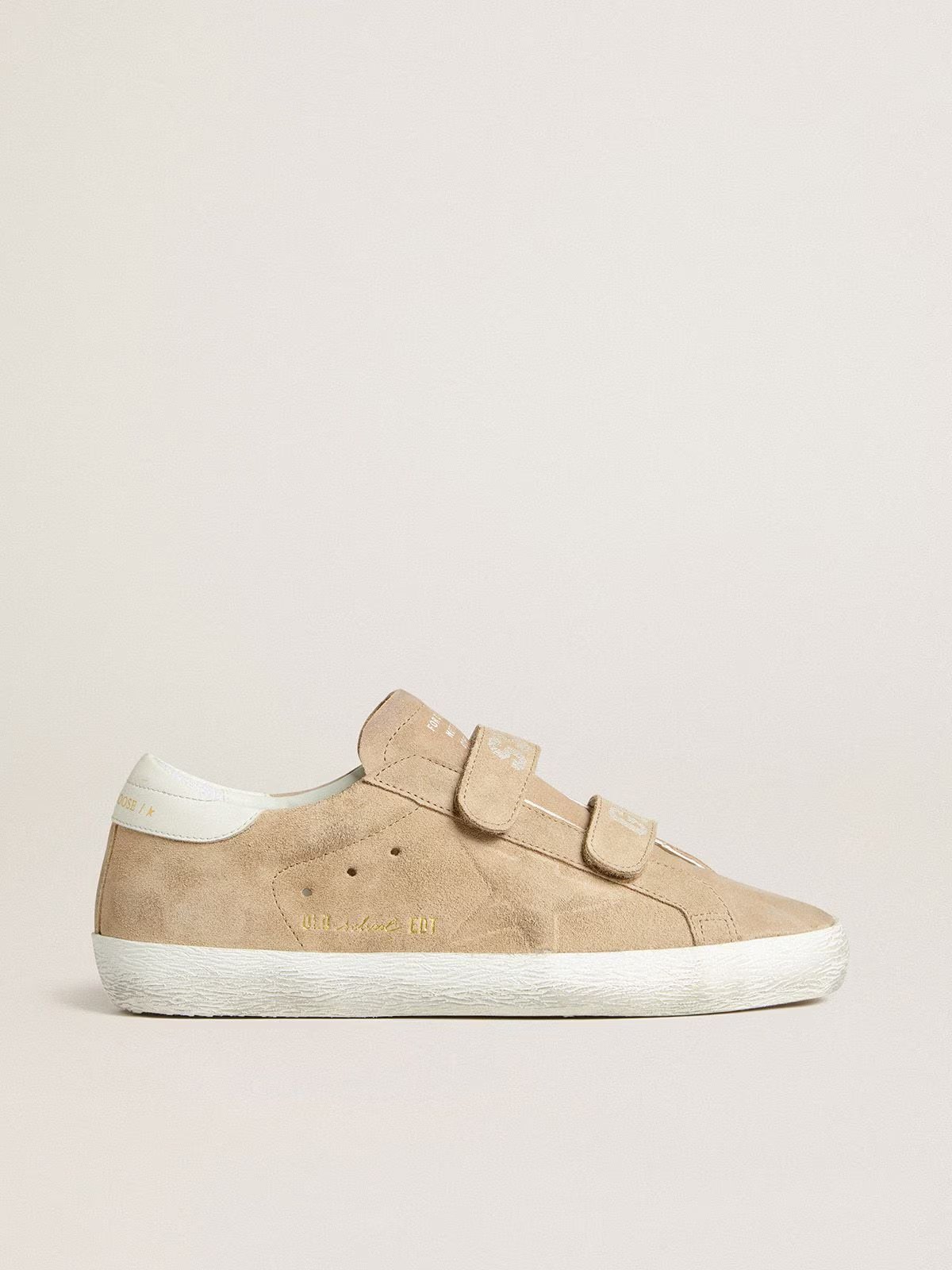 1 Golden Goose Old School in beige suede with white leather heel tab - Image 1