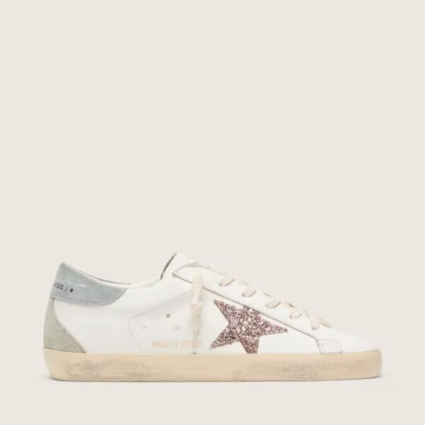 Golden Goose Super-Star LTD with multicolor glitter star and suede heel tab