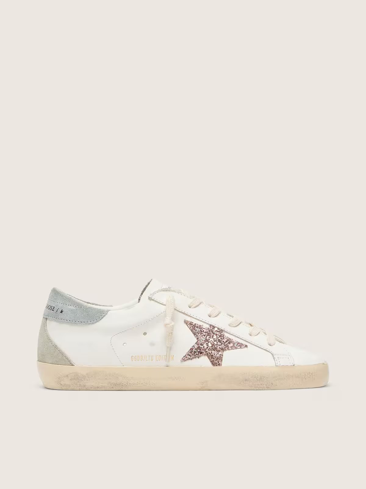 1 Golden Goose Super-Star LTD with multicolor glitter star and suede heel tab - Image 1