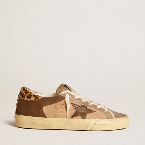 Golden Goose Super-Star in suede with leather star and pony skin heel tab