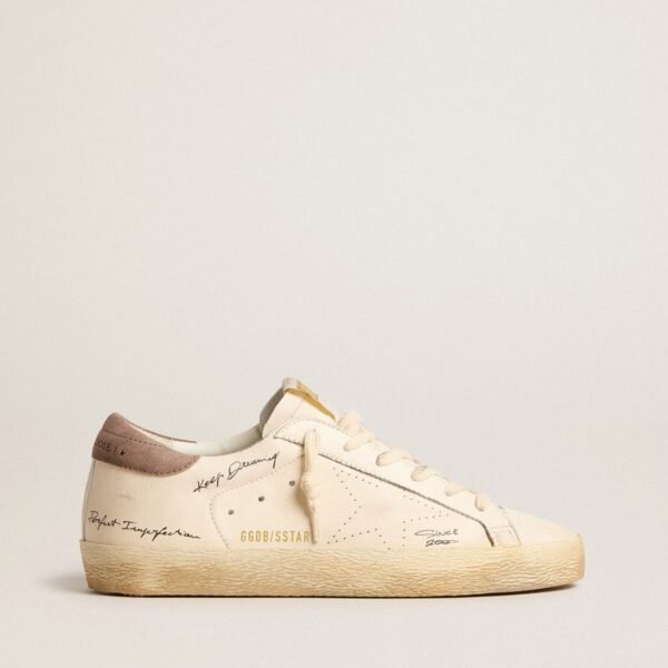 Golden Goose Super-Star in nappa leather with perforated star and suede heel tab