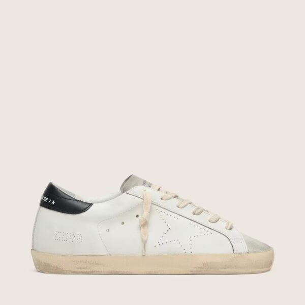 Golden Goose Super-Star in white leather with perforated star