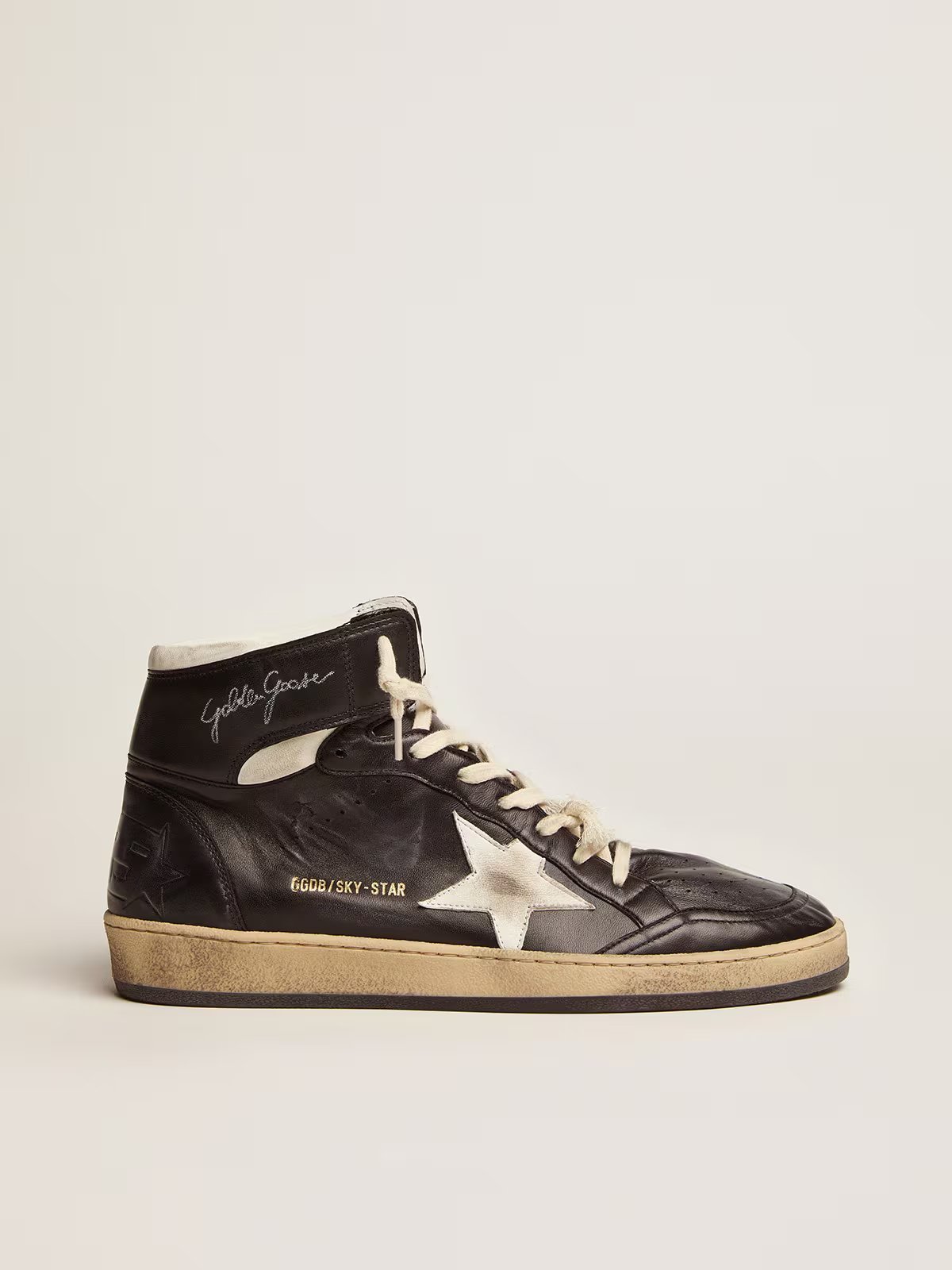 1 Sky-Star in black nappa leather with white leather star - Image 1