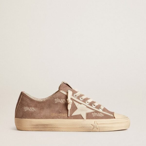V-Star in dove-gray suede with light gray leather star