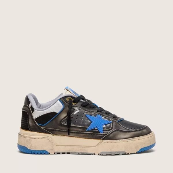 Forty2 in black foam rubber and leather with TPU star and black leather heel tab