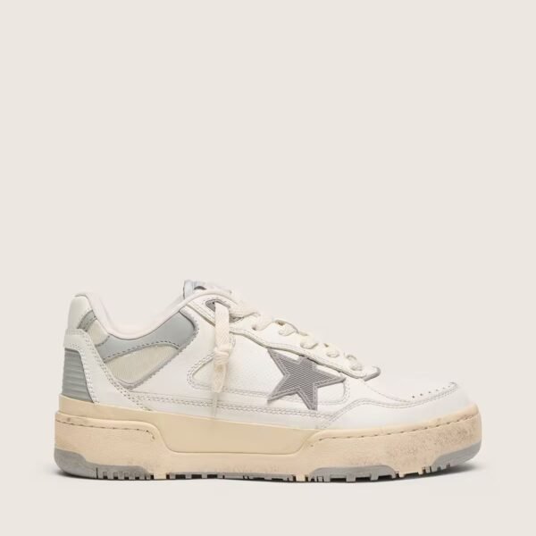 Forty2 with grey star and white leather heel tab